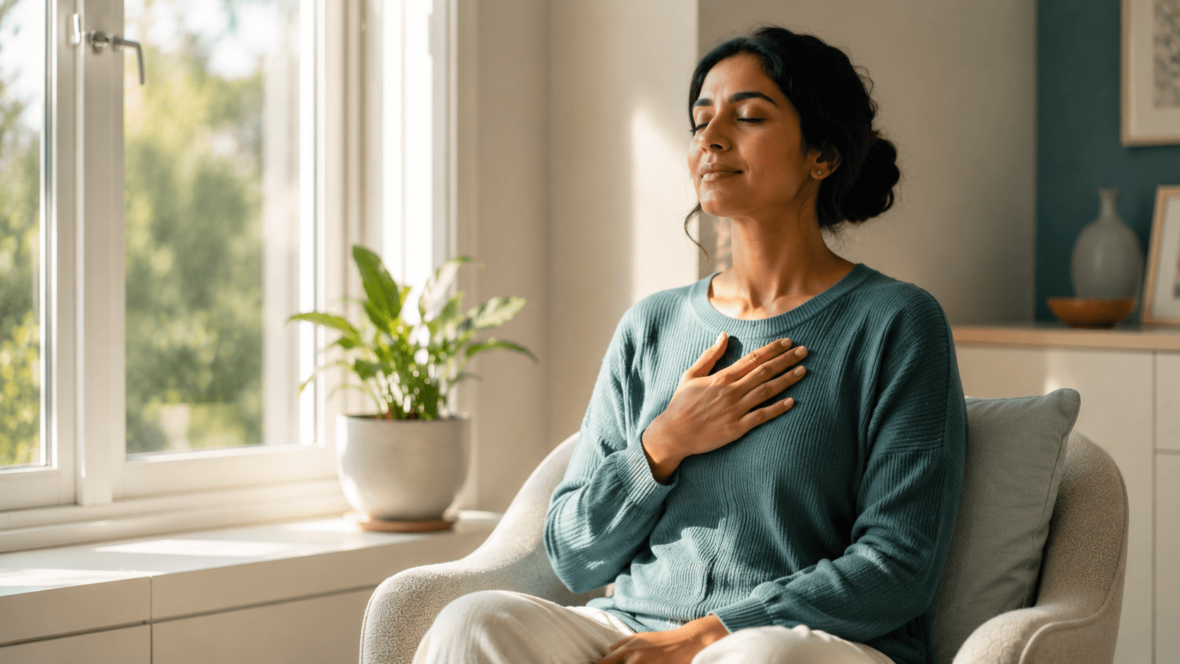 Anger management therapy in Dubai, a client working calmly with a therapist on regulation techniques